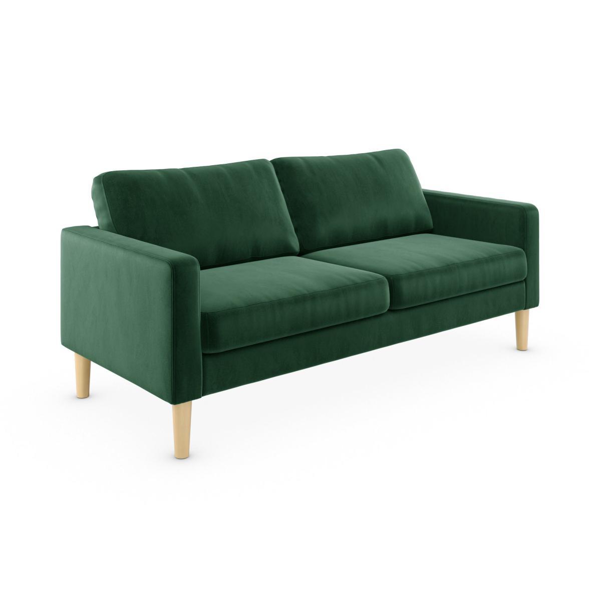 Jacob Velvet 3 Seater Sofa Bottle (Green) – image 2