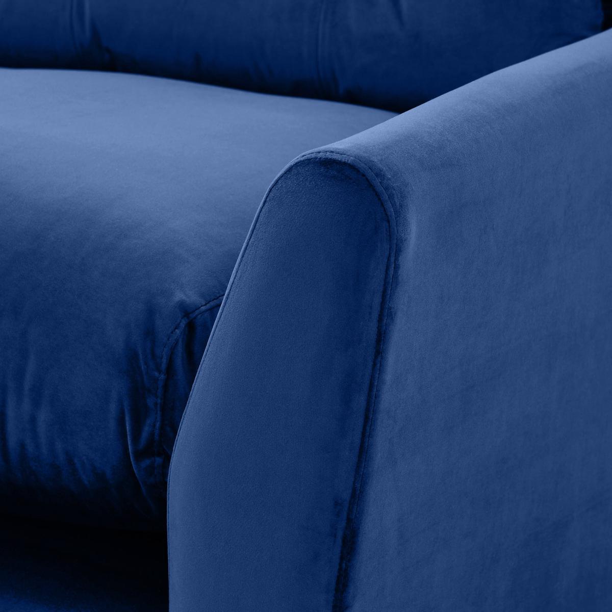 Halston Velvet 3 Seater Sofa Blue – image 14