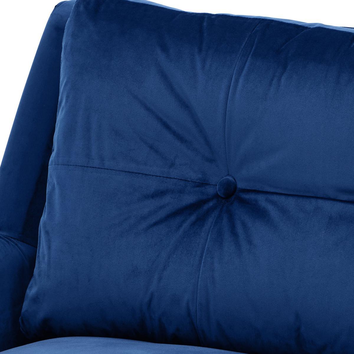 Halston Velvet 3 Seater Sofa Blue – image 15