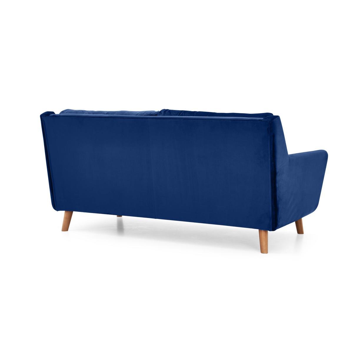 Halston Velvet 3 Seater Sofa Blue – image 16