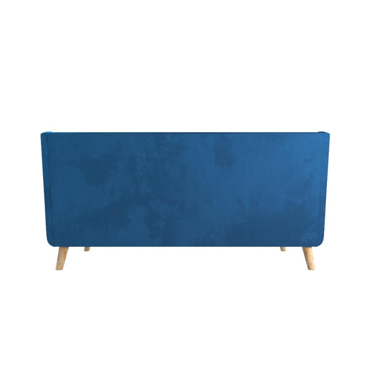 Halston Velvet 3 Seater Sofa Blue – image 3