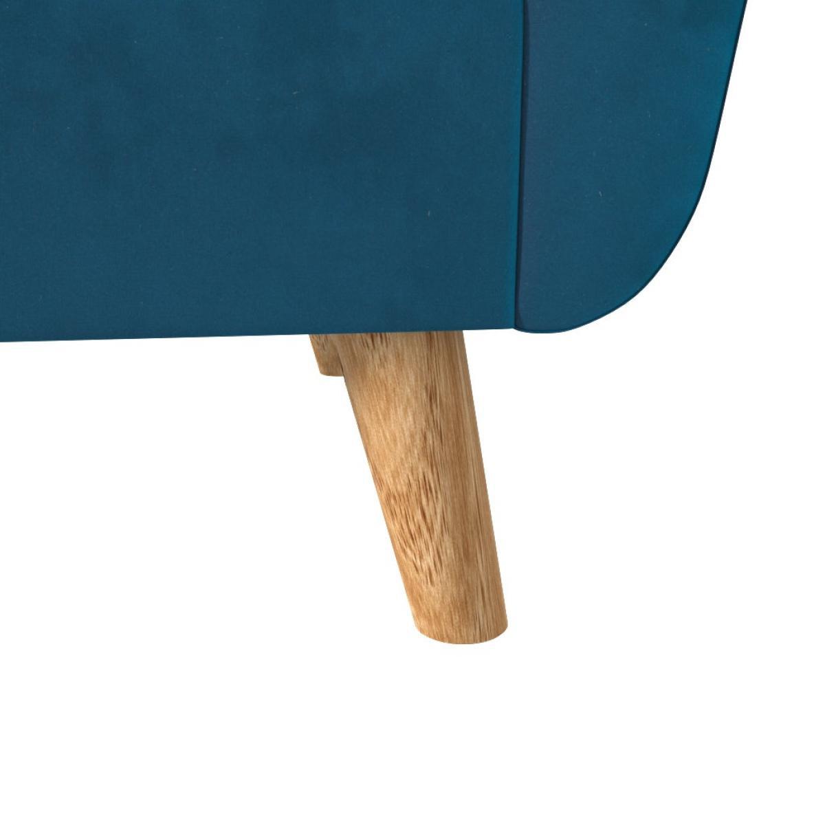 Halston Velvet 3 Seater Sofa Blue – image 6
