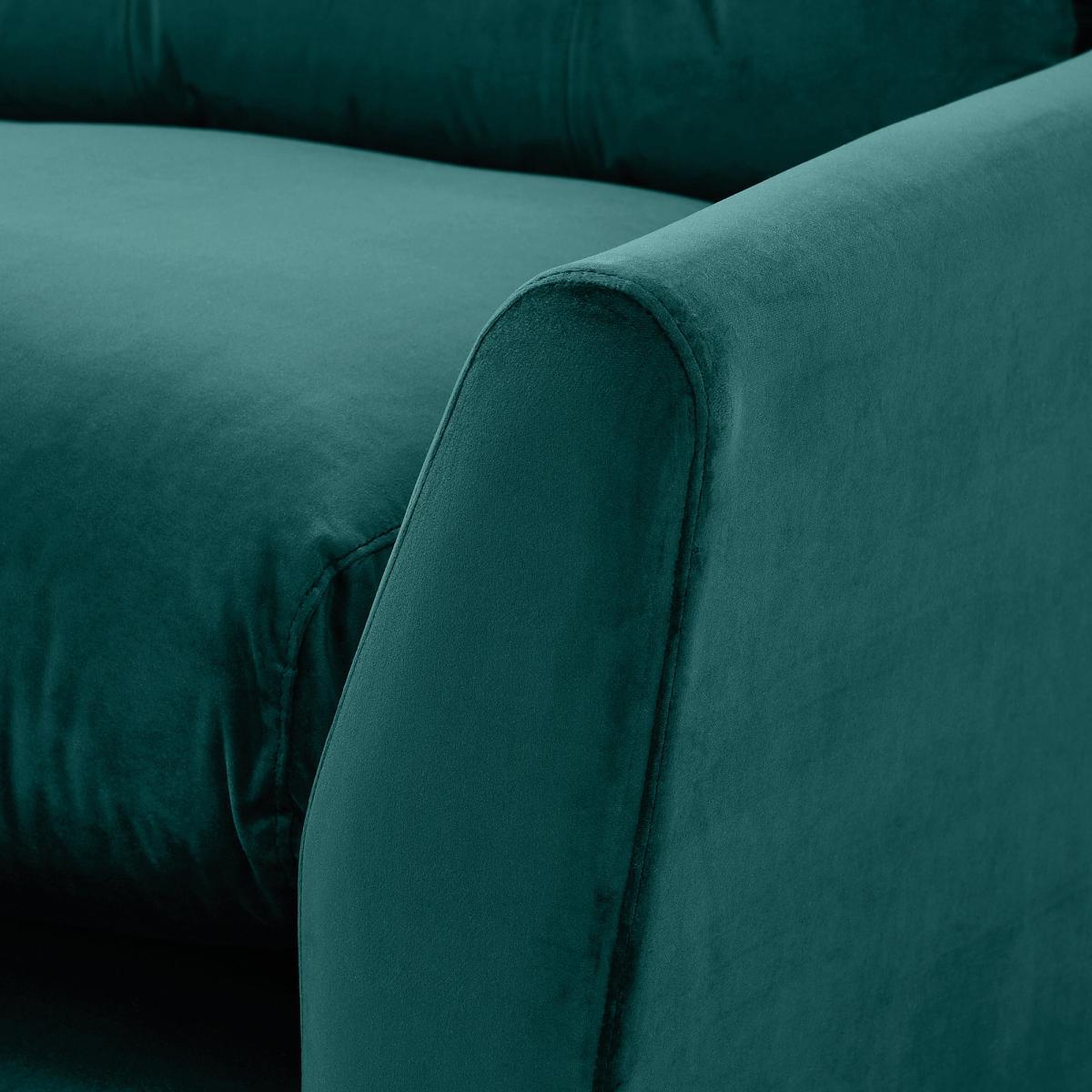 Halston Velvet 3 Seater Sofa Blue – image 9