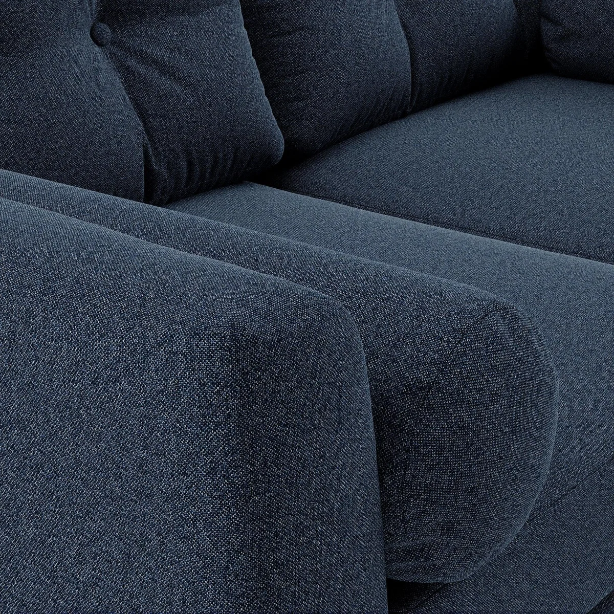 Lewes Woolly Marl 3 Seater Sofa Woolly Marl Navy – image 7