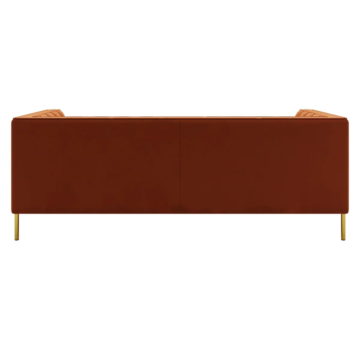 Bellamy Luxe Velvet 3 Seater Sofa Orange Umber – image 5