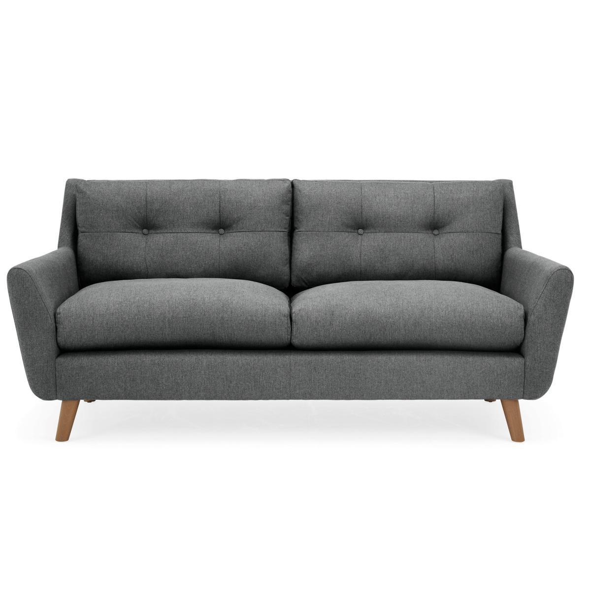 Halston Fabric 3 Seater Sofa Yellow – image 14