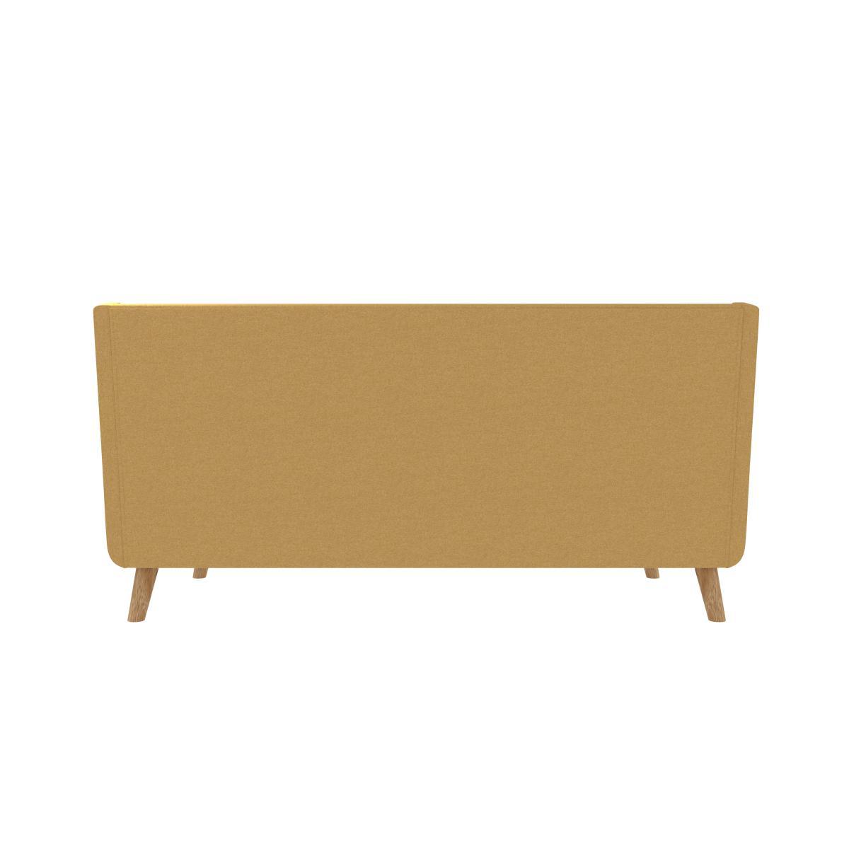 Halston Fabric 3 Seater Sofa Yellow – image 3