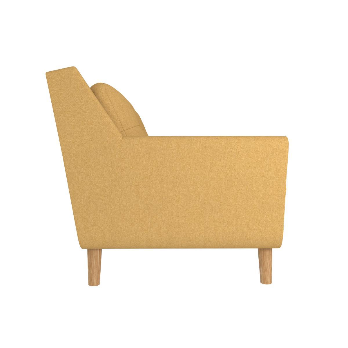 Halston Fabric 3 Seater Sofa Yellow – image 4