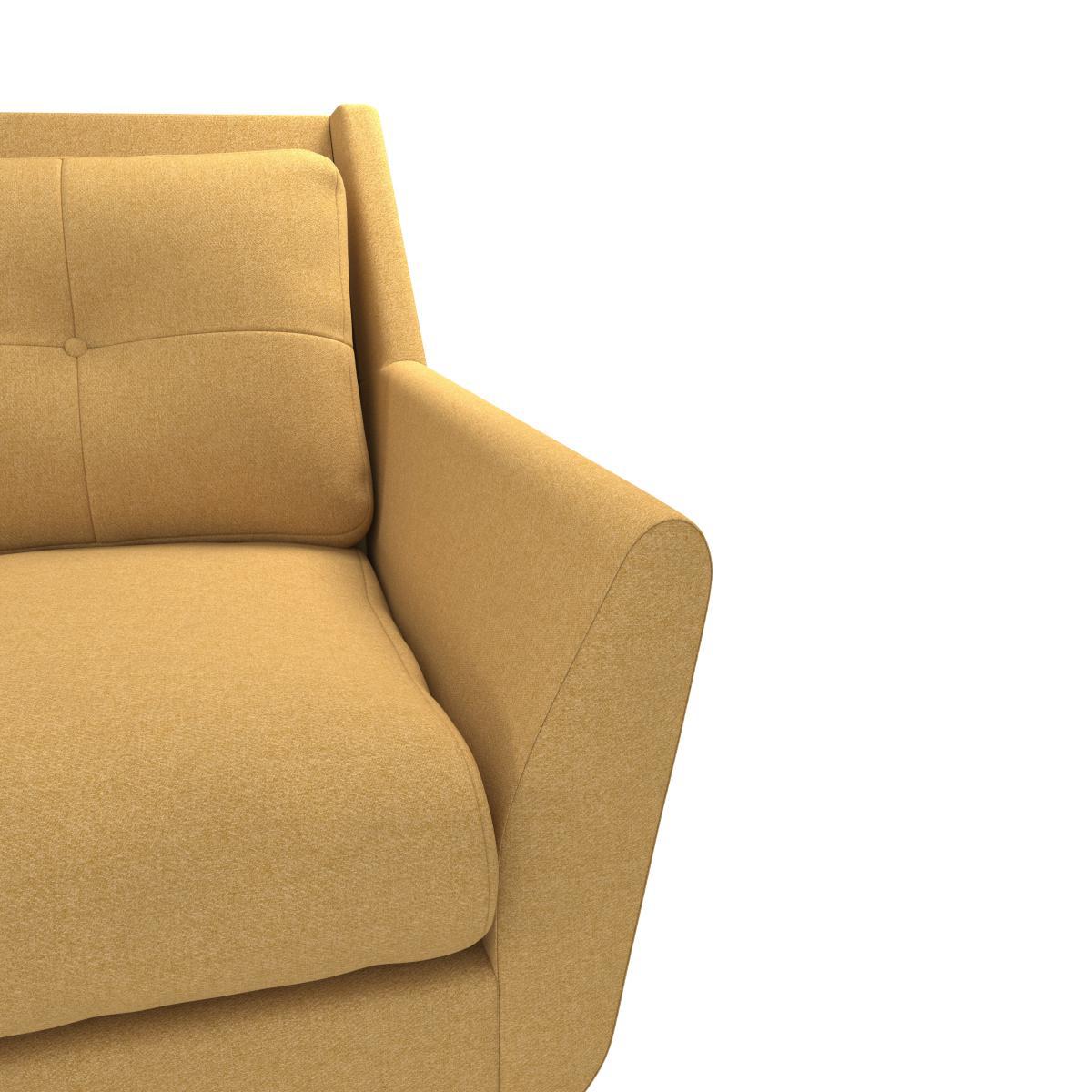 Halston Fabric 3 Seater Sofa Yellow – image 5