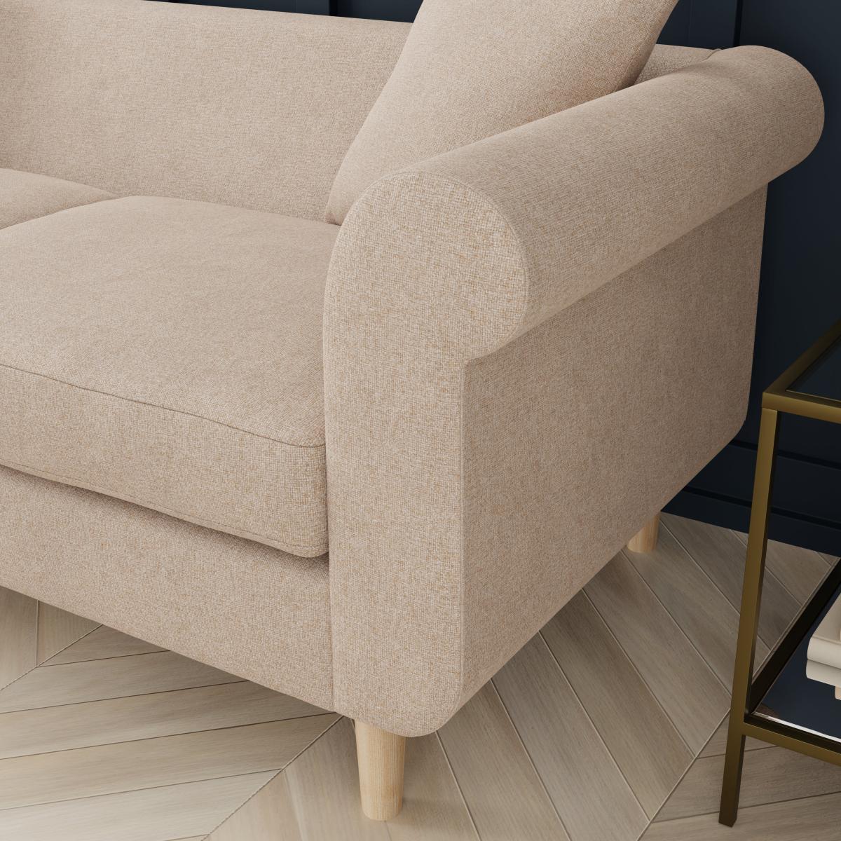Florrie 3 Seater Flatweave Sofa Dark Grey – image 6
