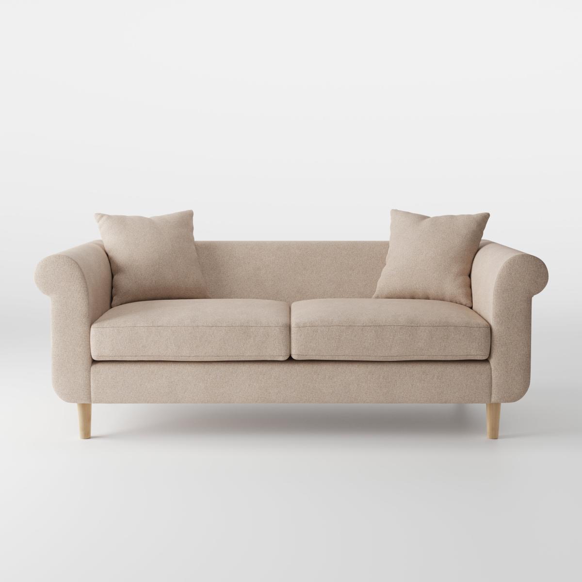 Florrie 3 Seater Flatweave Sofa Dark Grey – image 9