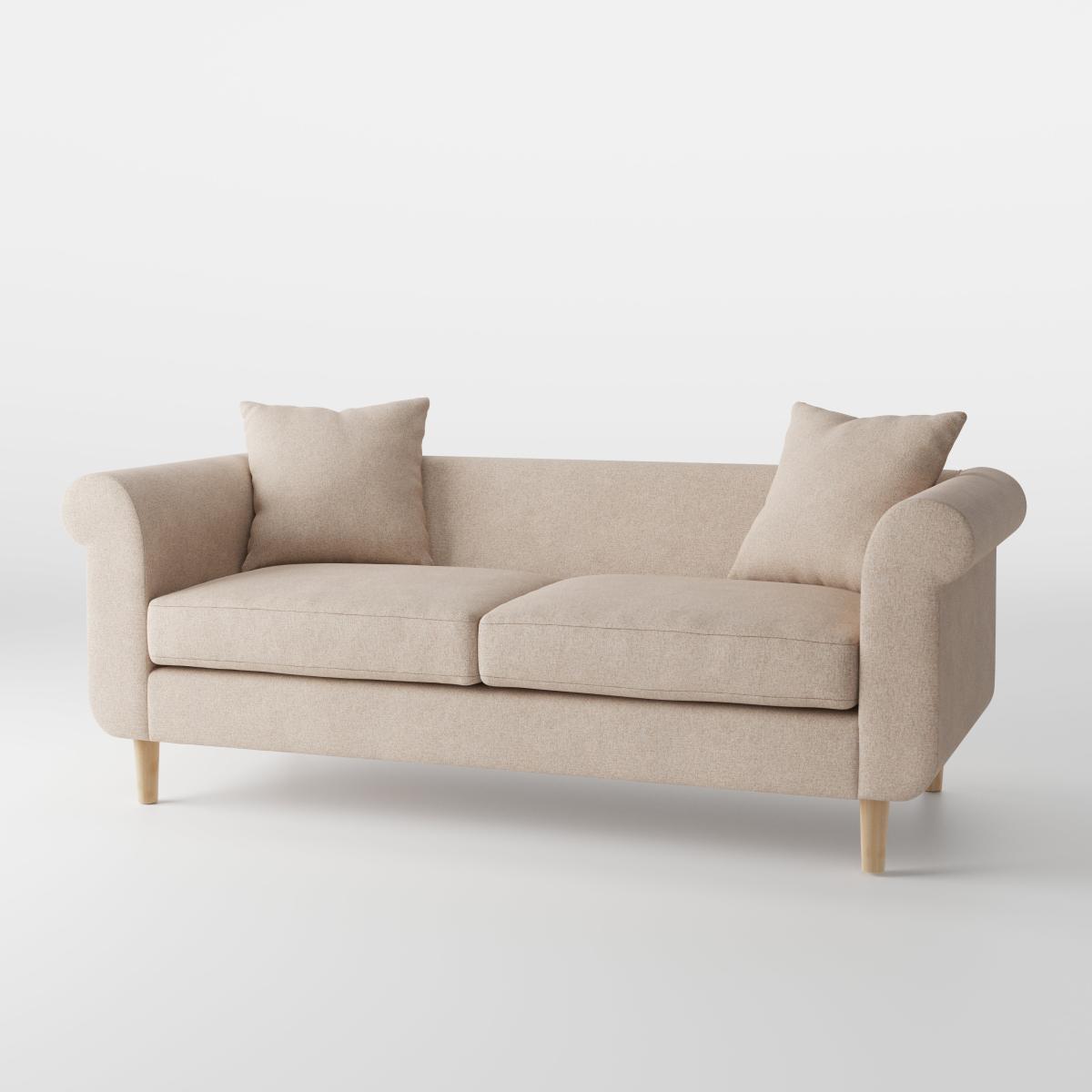 Florrie 3 Seater Flatweave Sofa Dark Grey – image 10