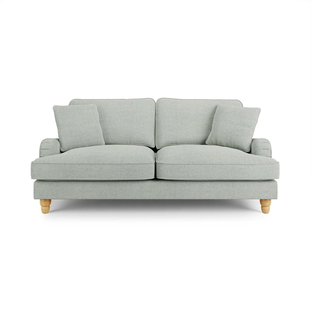 Beatrice Tonal Textured Weave 3 Seater Sofa Tonal Textured Weave Duck Egg – image 2