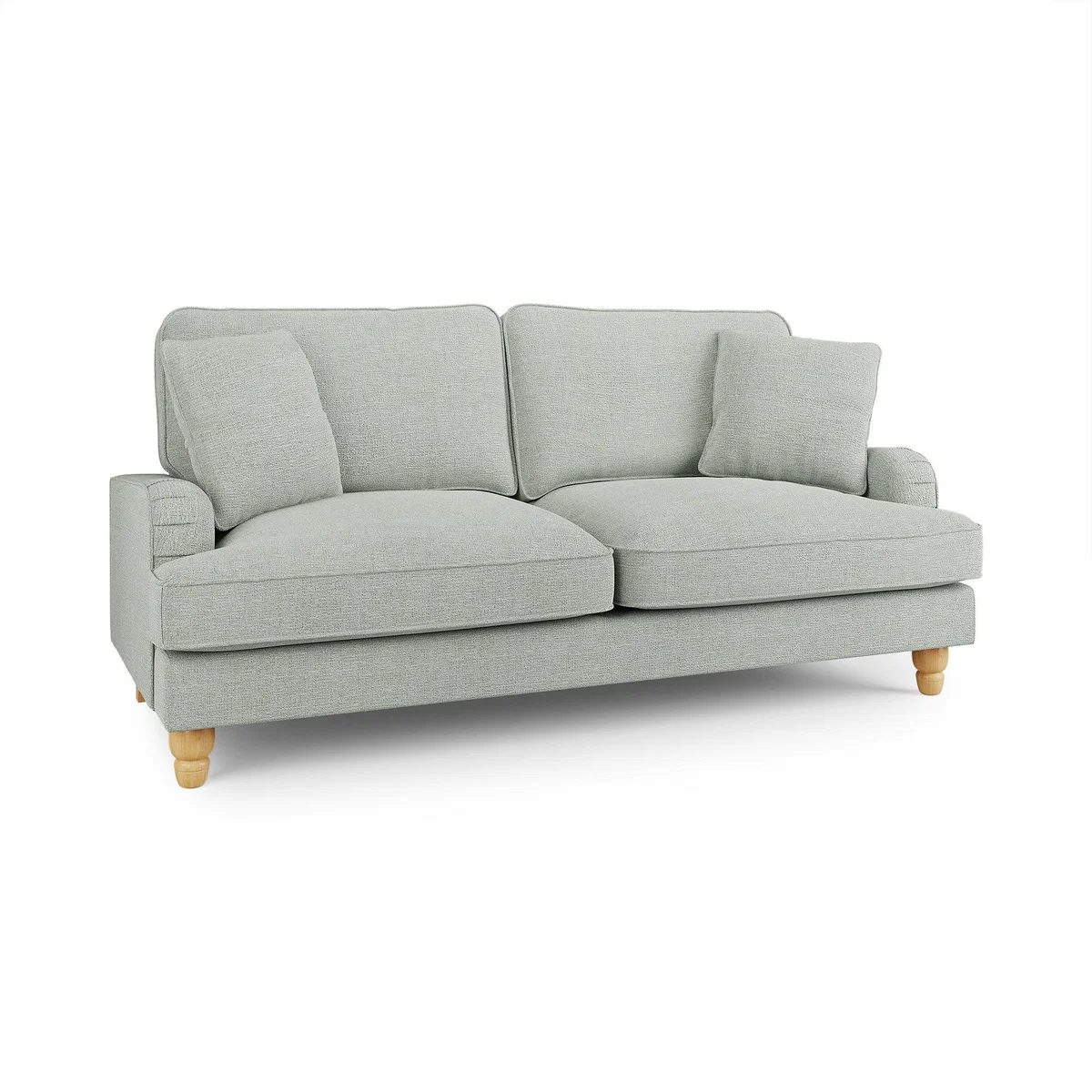 Beatrice Tonal Textured Weave 3 Seater Sofa Tonal Textured Weave Duck Egg – image 3