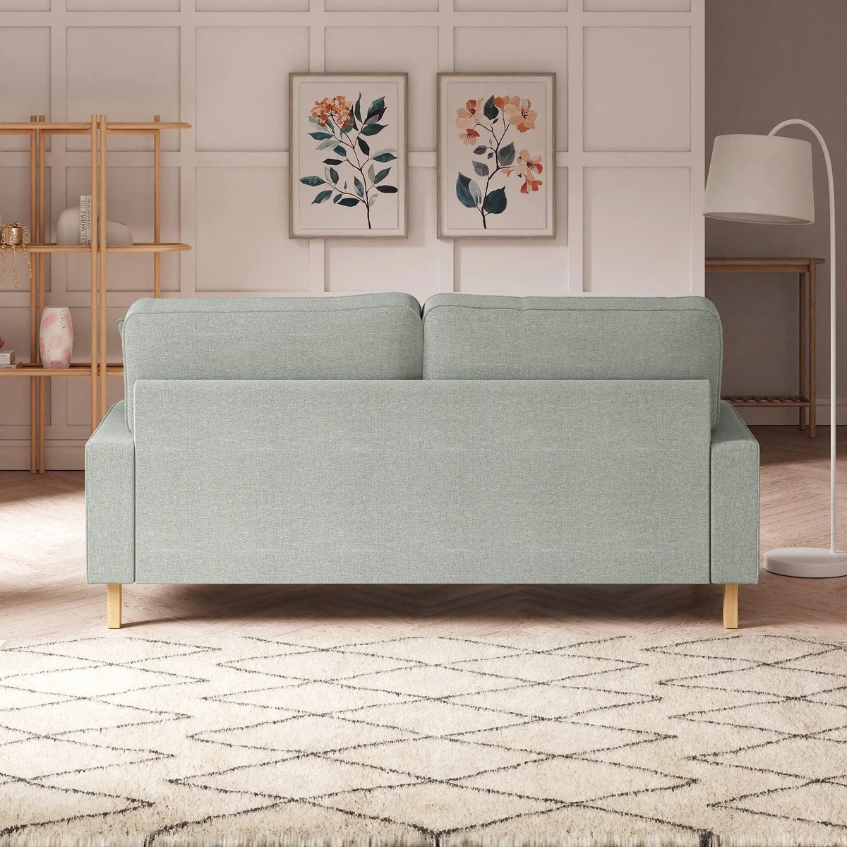 Beatrice Tonal Textured Weave 3 Seater Sofa Tonal Textured Weave Duck Egg – image 5