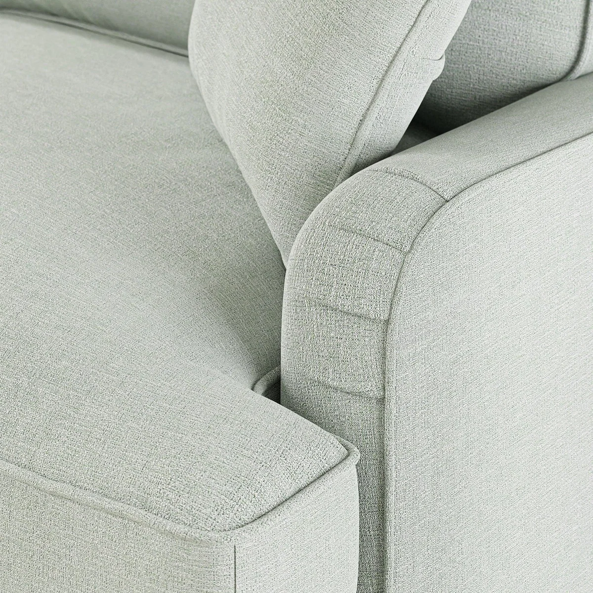 Beatrice Tonal Textured Weave 3 Seater Sofa Tonal Textured Weave Duck Egg – image 6
