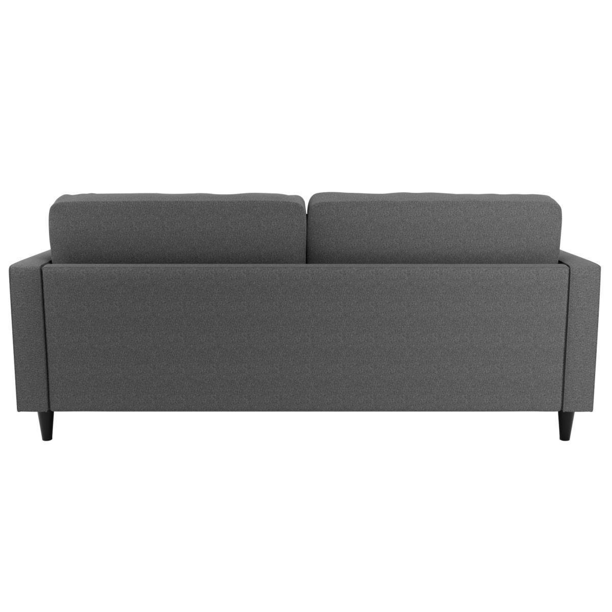 Zoe Flat Weave 3 Seater Sofa Charcoal – image 5