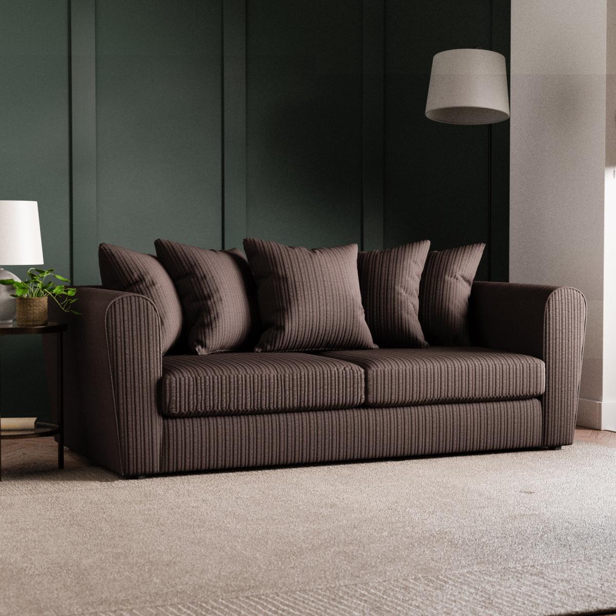 Blake Jumbo Cord 3 Seater Sofa Jumbo Cord Chocolate – image 2