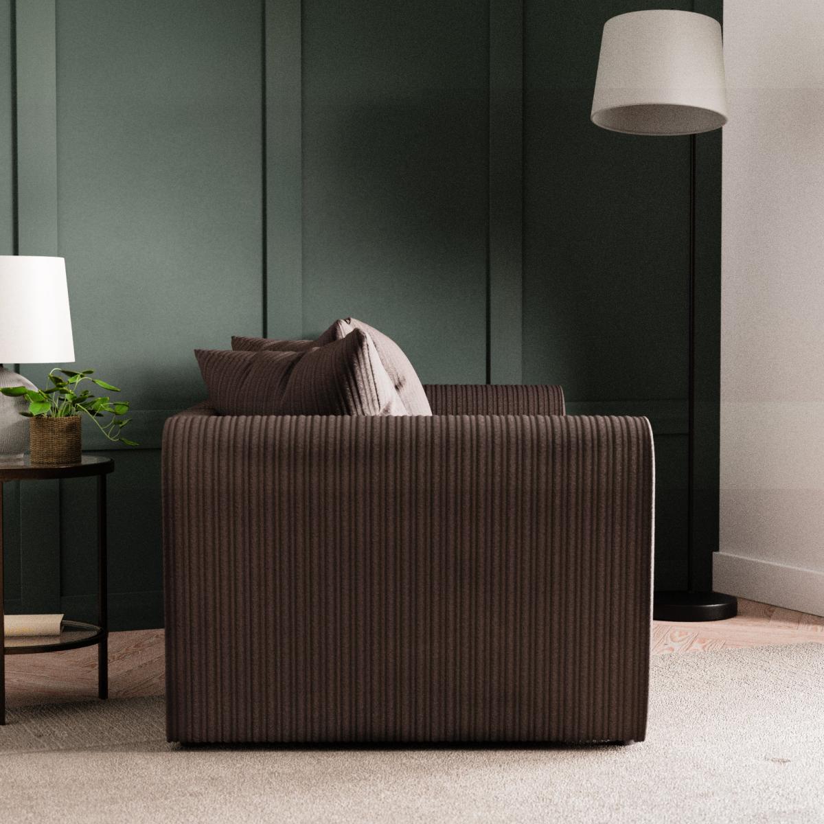 Blake Jumbo Cord 3 Seater Sofa Jumbo Cord Chocolate – image 3