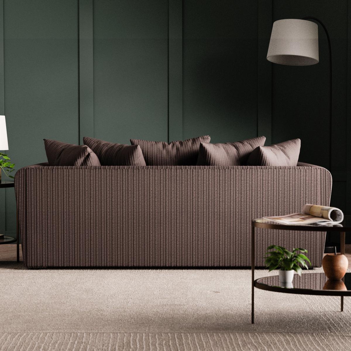 Blake Jumbo Cord 3 Seater Sofa Jumbo Cord Chocolate – image 4