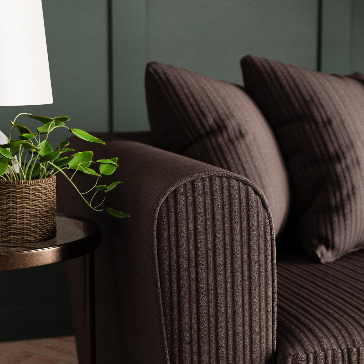 Blake Jumbo Cord 3 Seater Sofa Jumbo Cord Chocolate – image 5