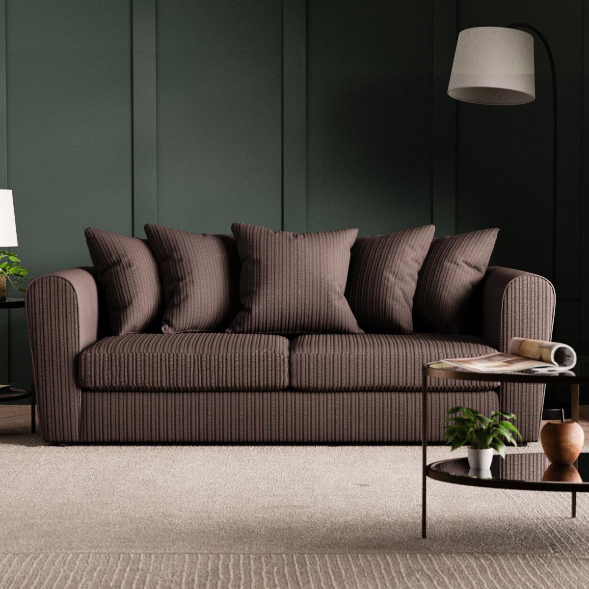 Blake Jumbo Cord 3 Seater Sofa Jumbo Cord Chocolate – image 1