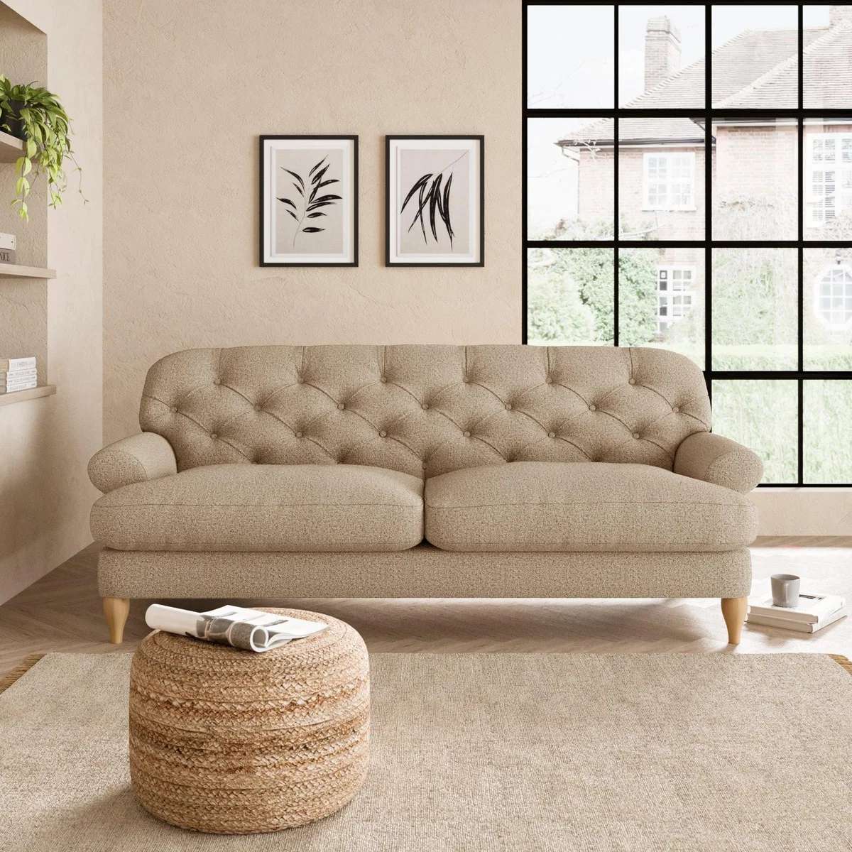 Canterbury Cosy Marl 3 Seater Sofa Cosy Marl Camel – image 1