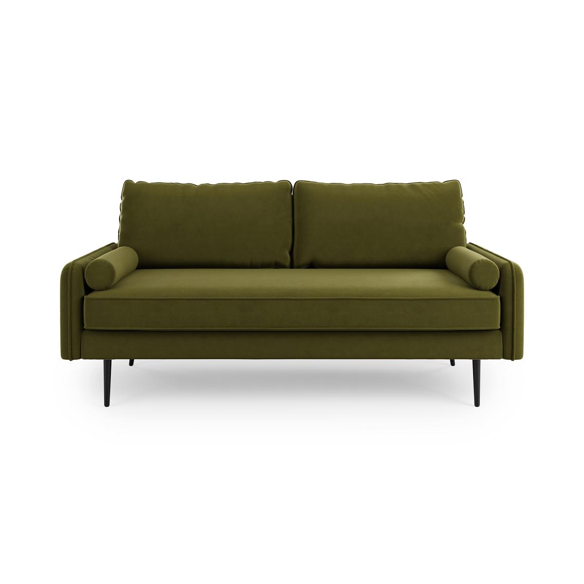 Cassie 3 Seater Velvet Sofa Olive (Green) – image 5