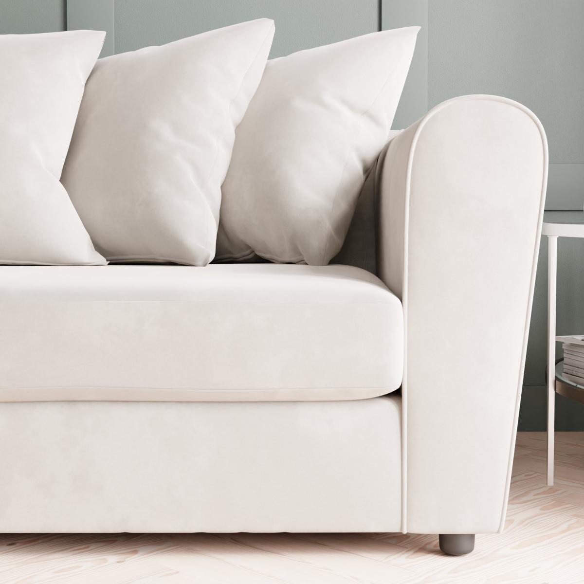 Return - Blake Curved Arm Opulent Velvet 3 Seater Sofa, Champagne Opulent Velvet Champagne – image 6