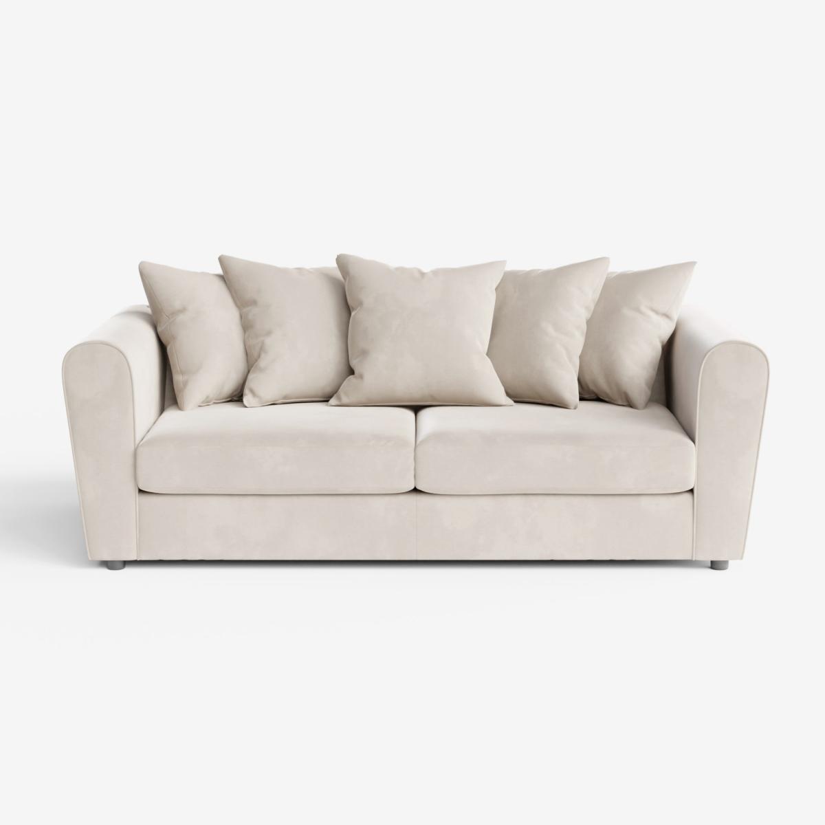 Return - Blake Curved Arm Opulent Velvet 3 Seater Sofa, Champagne Opulent Velvet Champagne – image 8