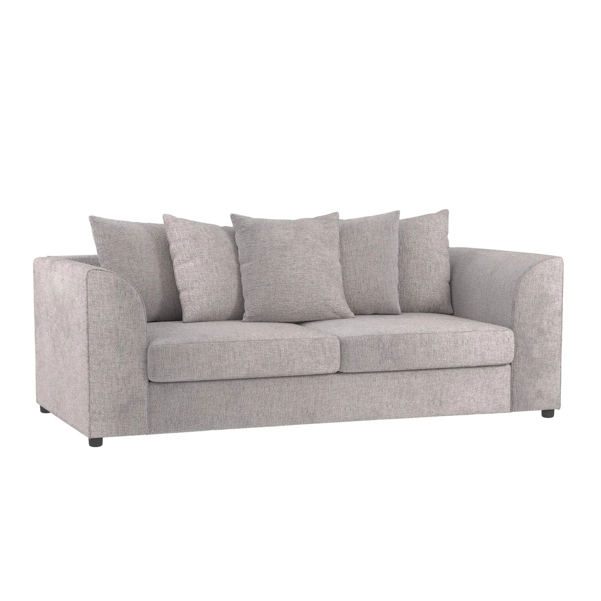 Blake Chenille 3 Seater Sofa Silver – image 2