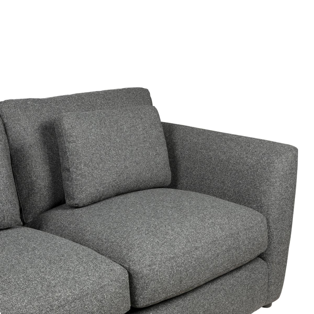 Esther Fleck Fabric 3 Seater Sofa Charcoal – image 5