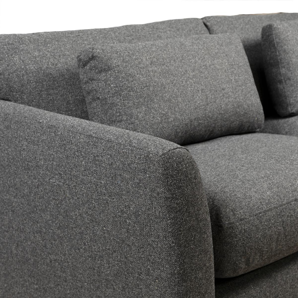 Esther Fleck Fabric 3 Seater Sofa Charcoal – image 6