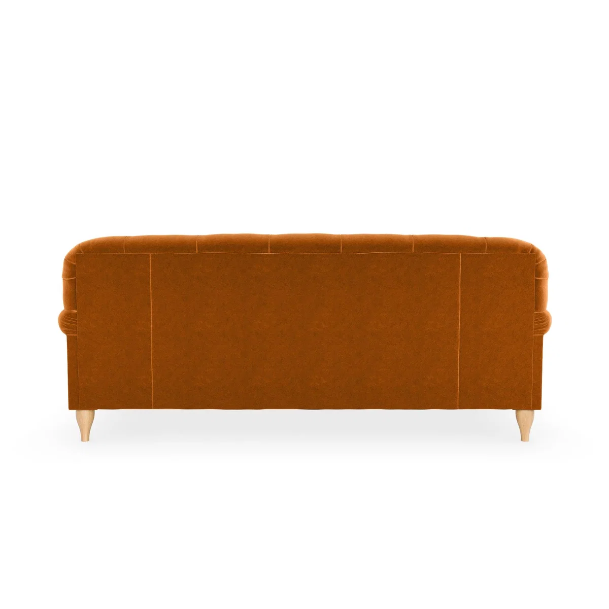 Canterbury Luxury Velvet 3 Seater Sofa Luxury Velvet Orange Umber – image 5