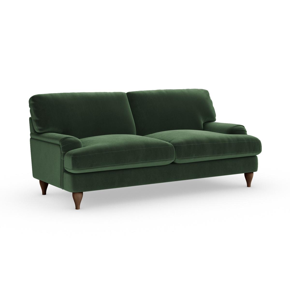 Darwin 3 Seater Sofa Cosy Velvet Bottle Green – image 2
