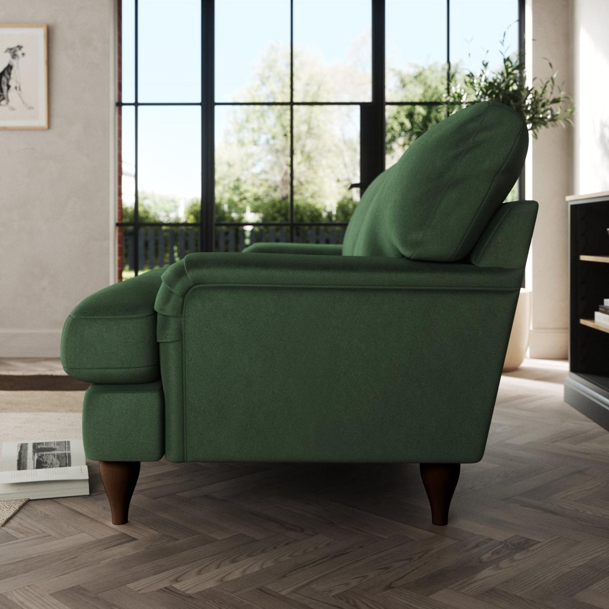 Darwin 3 Seater Sofa Cosy Velvet Bottle Green – image 3