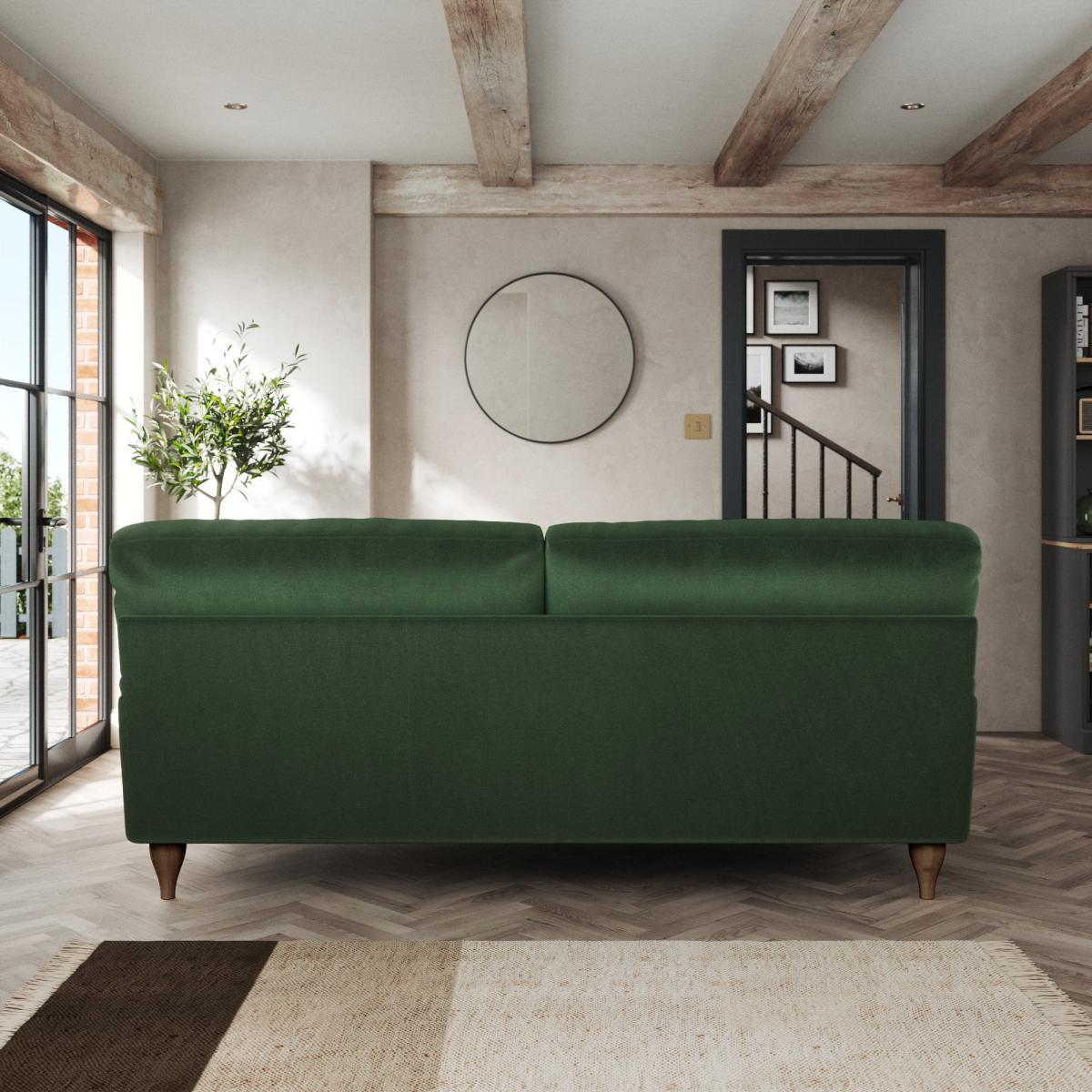 Darwin 3 Seater Sofa Cosy Velvet Bottle Green – image 4