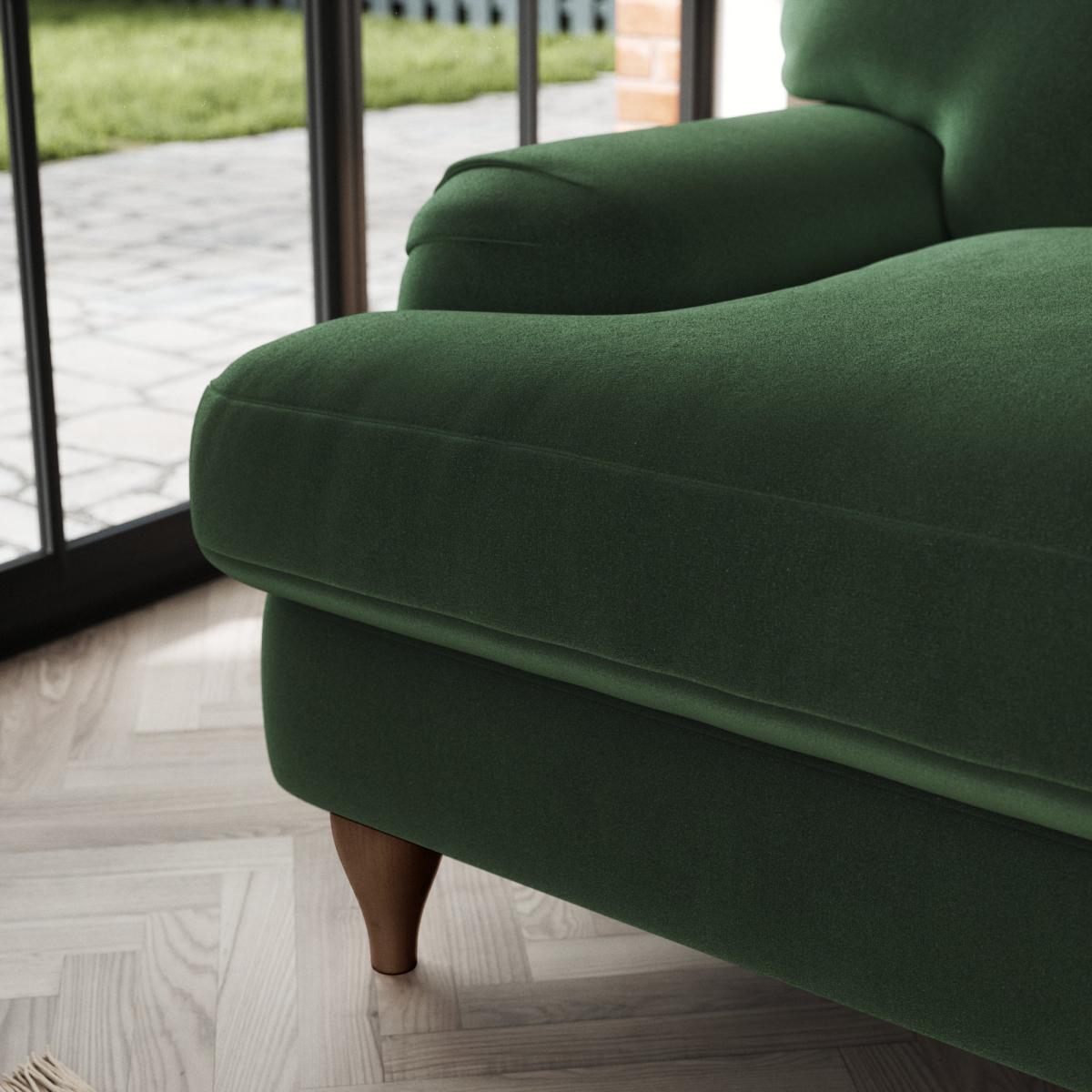 Darwin 3 Seater Sofa Cosy Velvet Bottle Green – image 5