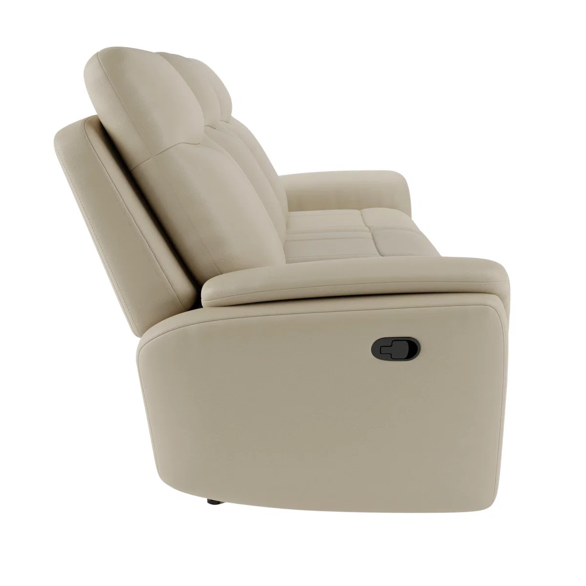 Monte Faux Leather Reclining 3 Seater Sofa Natural – image 4