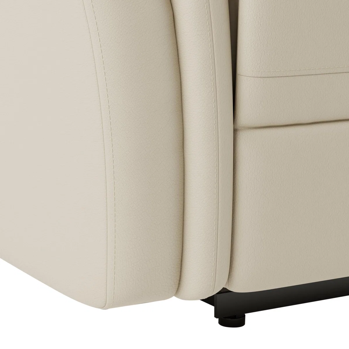 Monte Faux Leather Reclining 3 Seater Sofa Natural – image 7