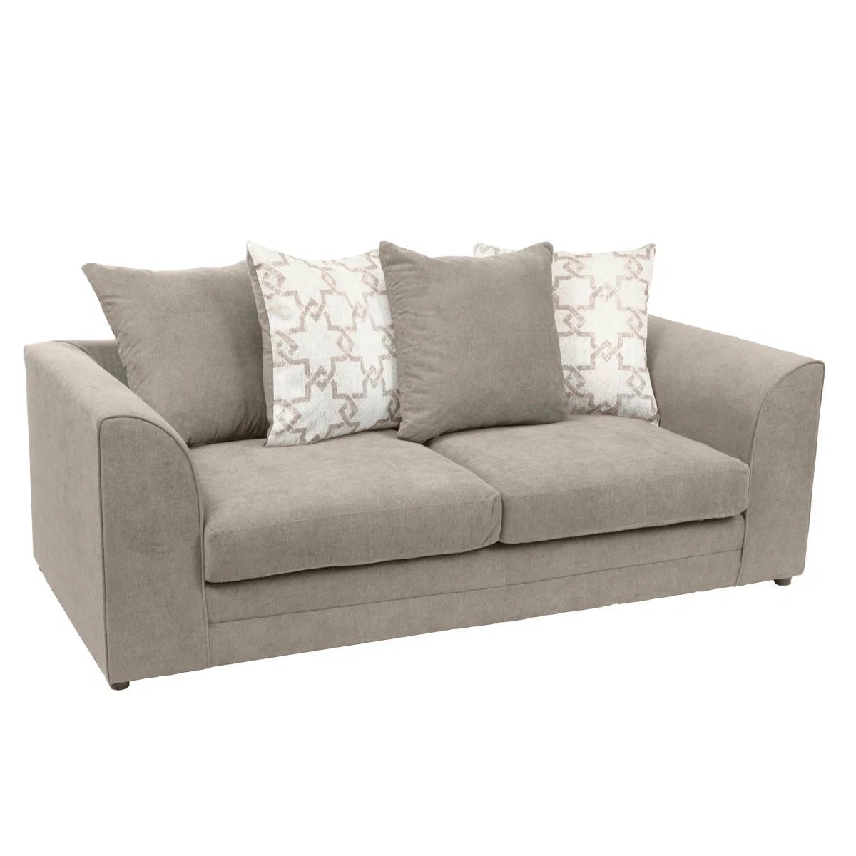 Washington Fabric 3 Seater Sofa Stone – image 4