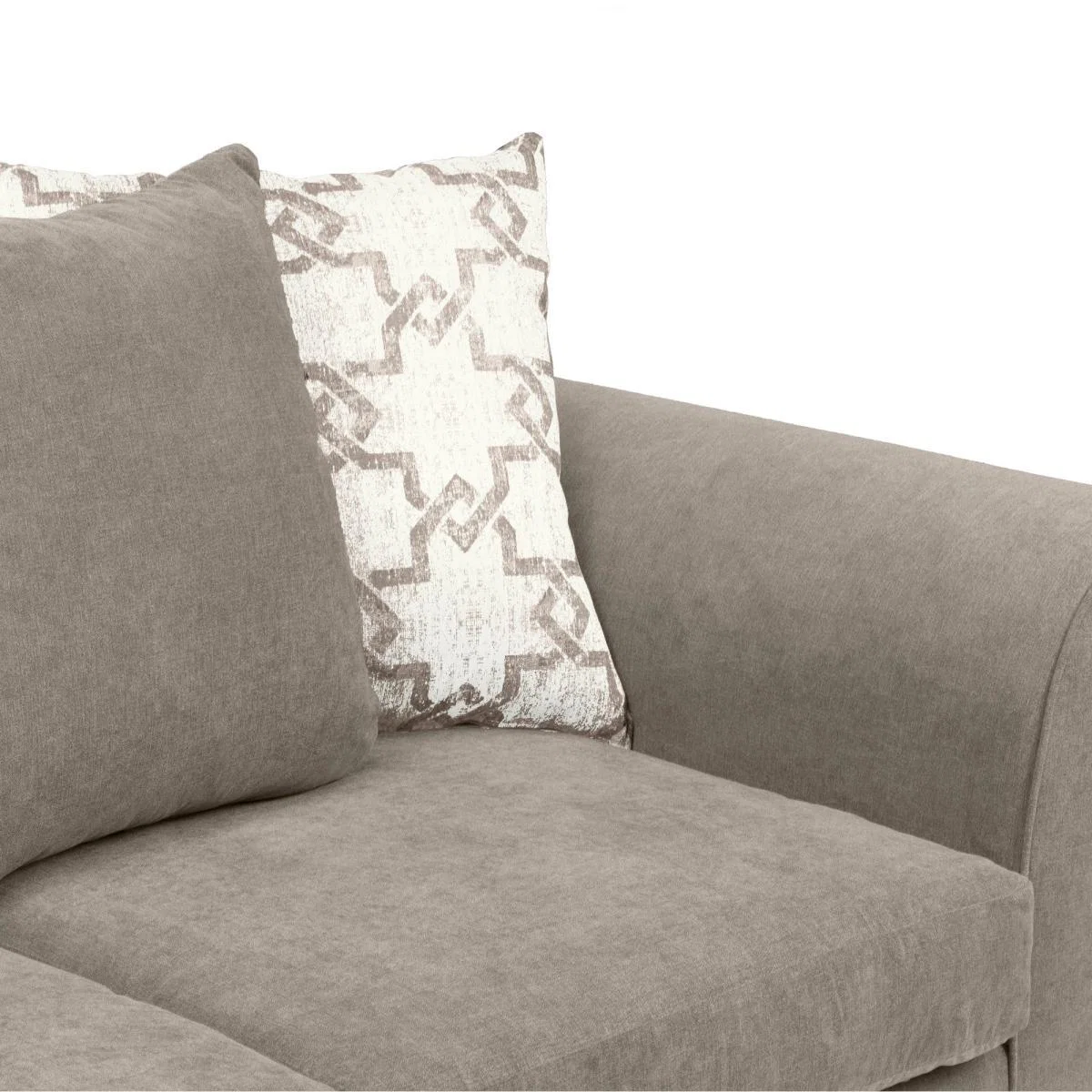 Washington Fabric 3 Seater Sofa Stone – image 8