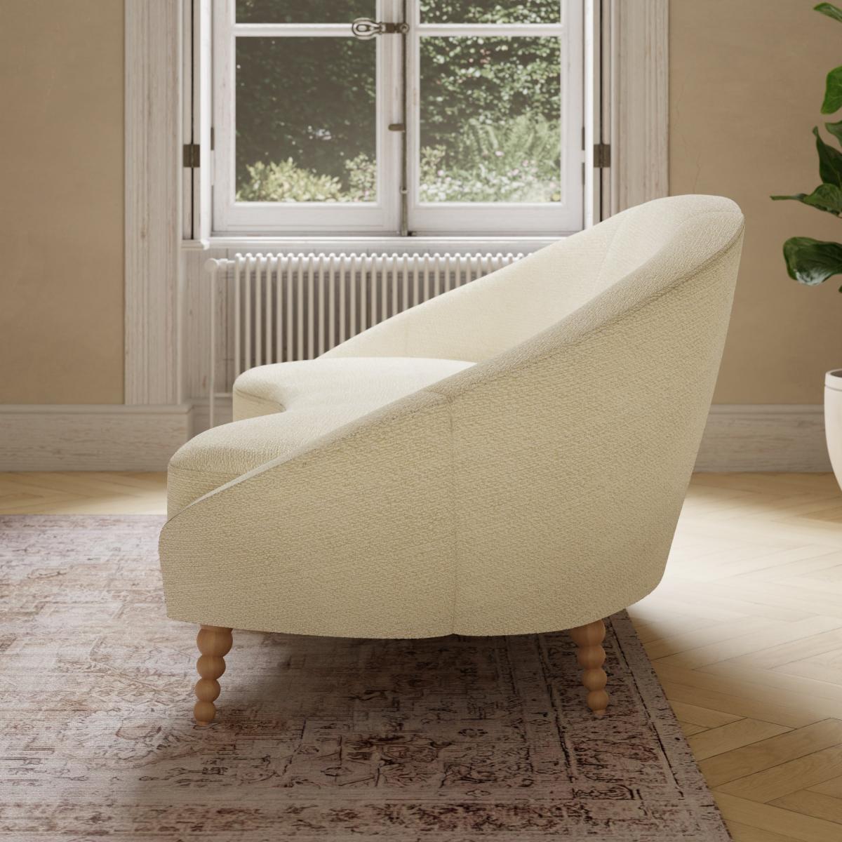 Ivy Chunky Soft Chenille 3 Seater Sofa, Ivory Ivory – image 2