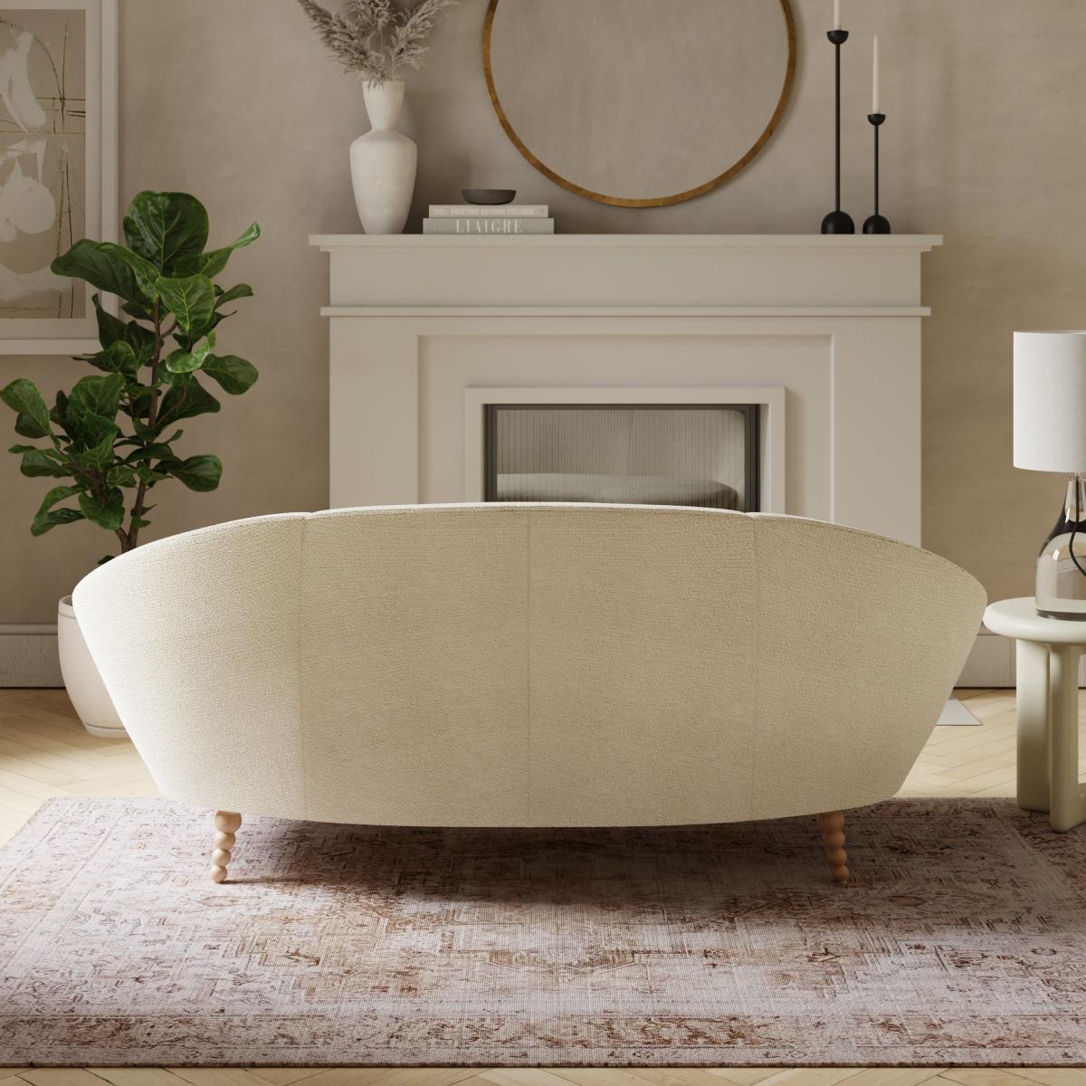 Ivy Chunky Soft Chenille 3 Seater Sofa, Ivory Ivory – image 3
