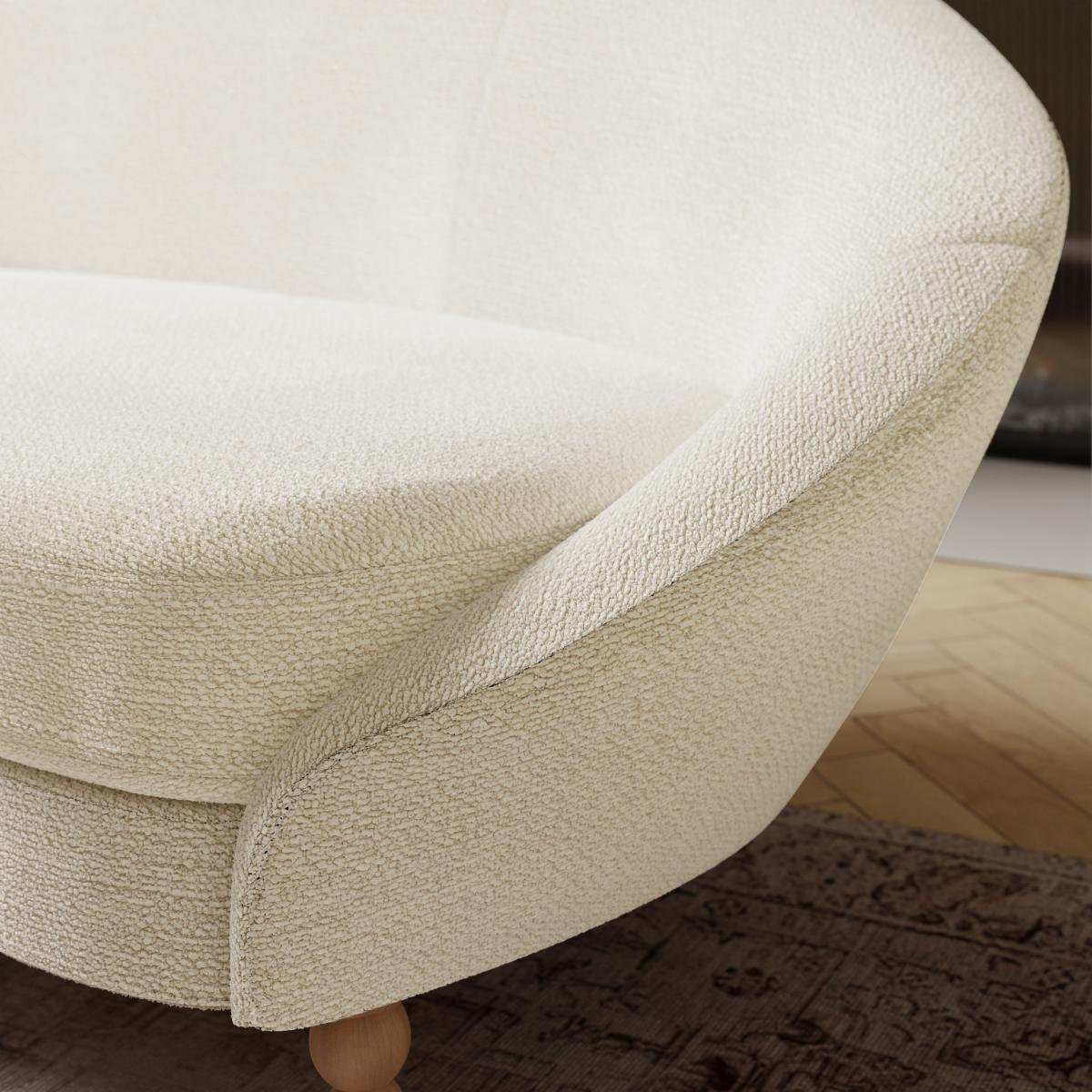 Ivy Chunky Soft Chenille 3 Seater Sofa, Ivory Ivory – image 5