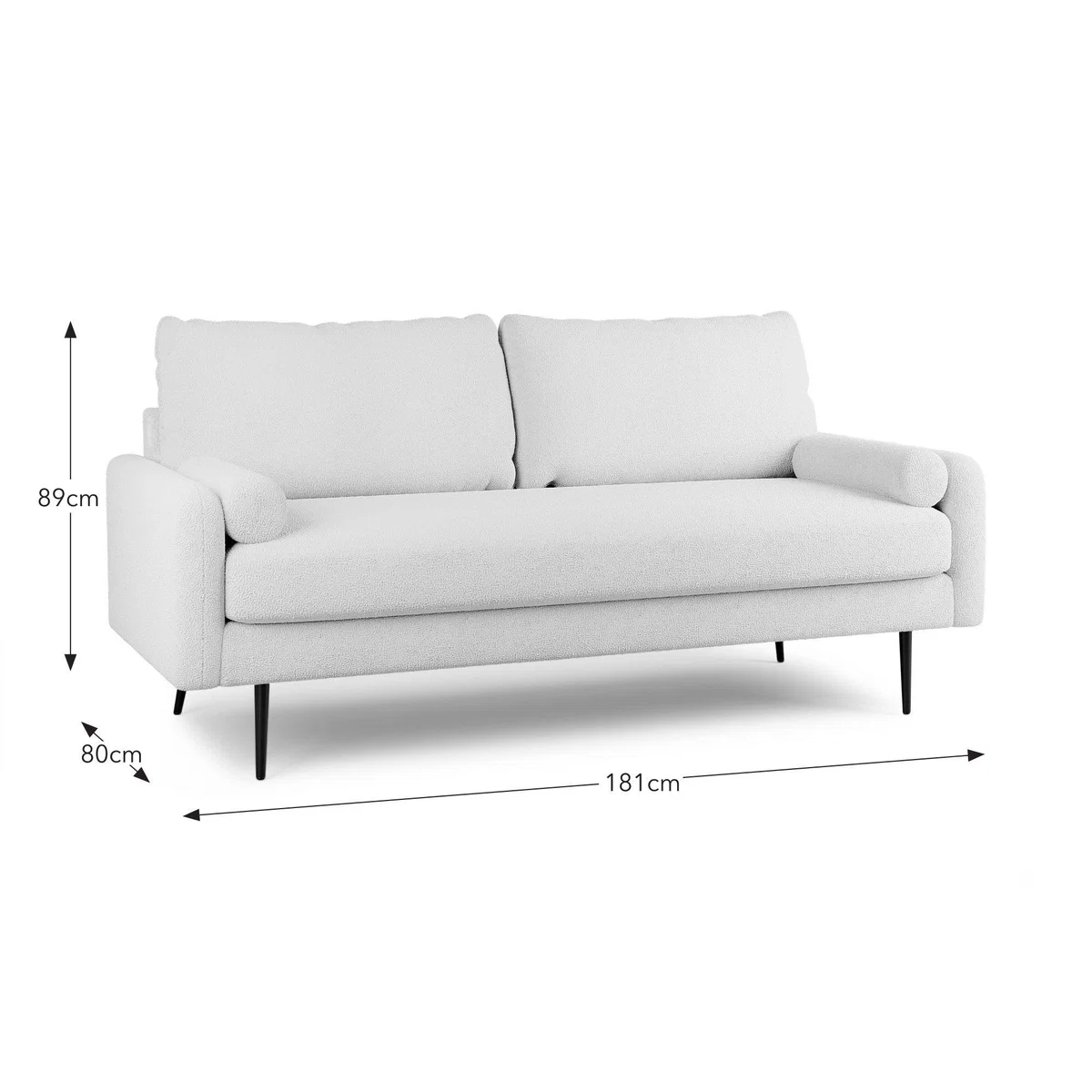 Cassie Sherpa 3 Seater Sofa in a Box Cream – image 7