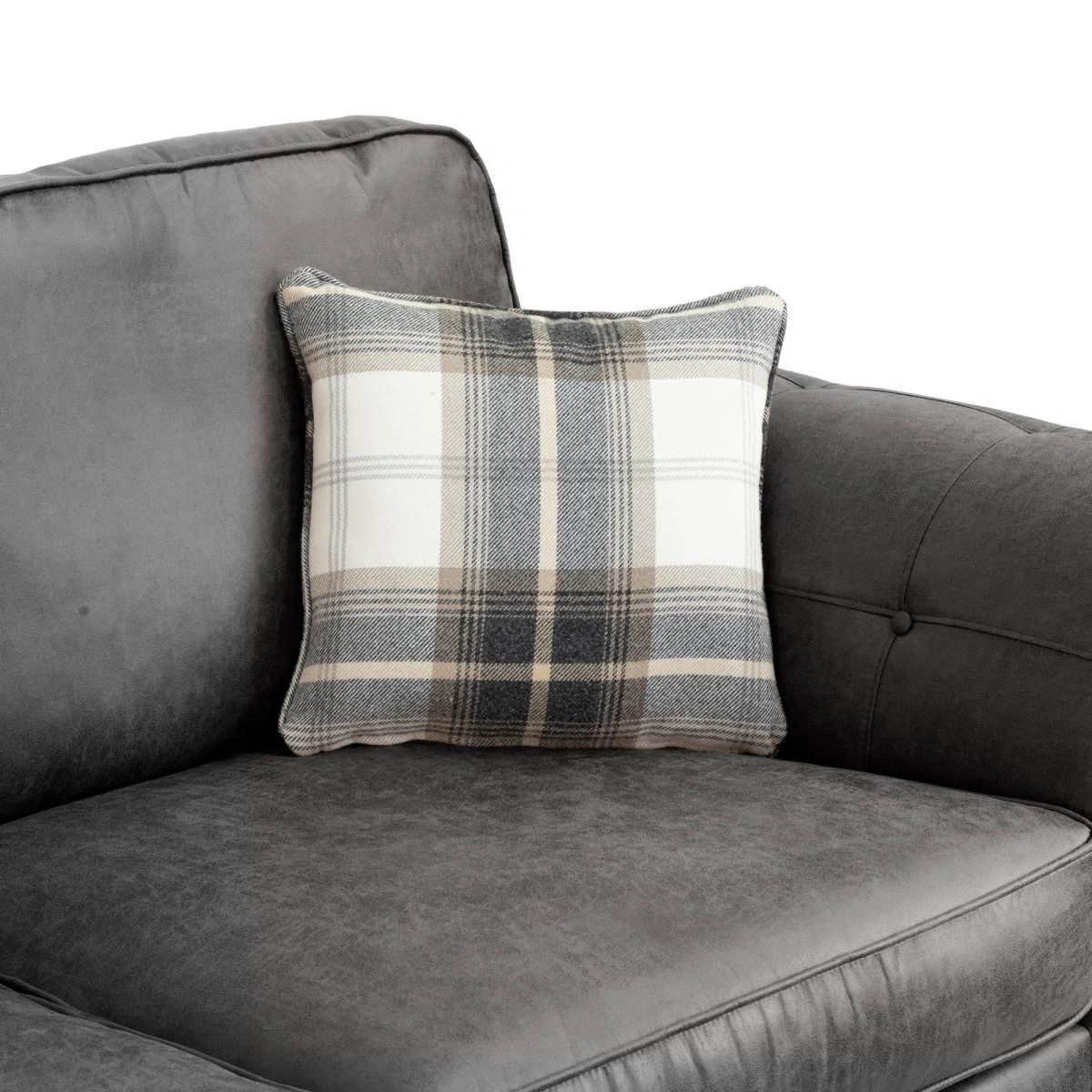 Oakland Faux Leather 3 Seater Sofa Black – image 5