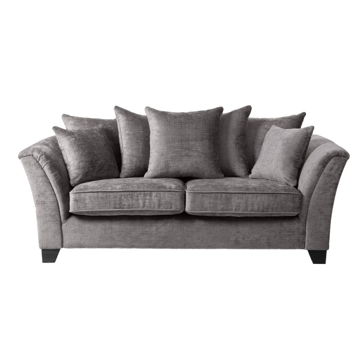 Giovanna Chenille 3 Seater Sofa Steeple Grey – image 2