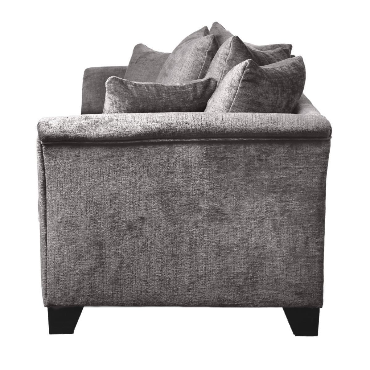 Giovanna Chenille 3 Seater Sofa Steeple Grey – image 4