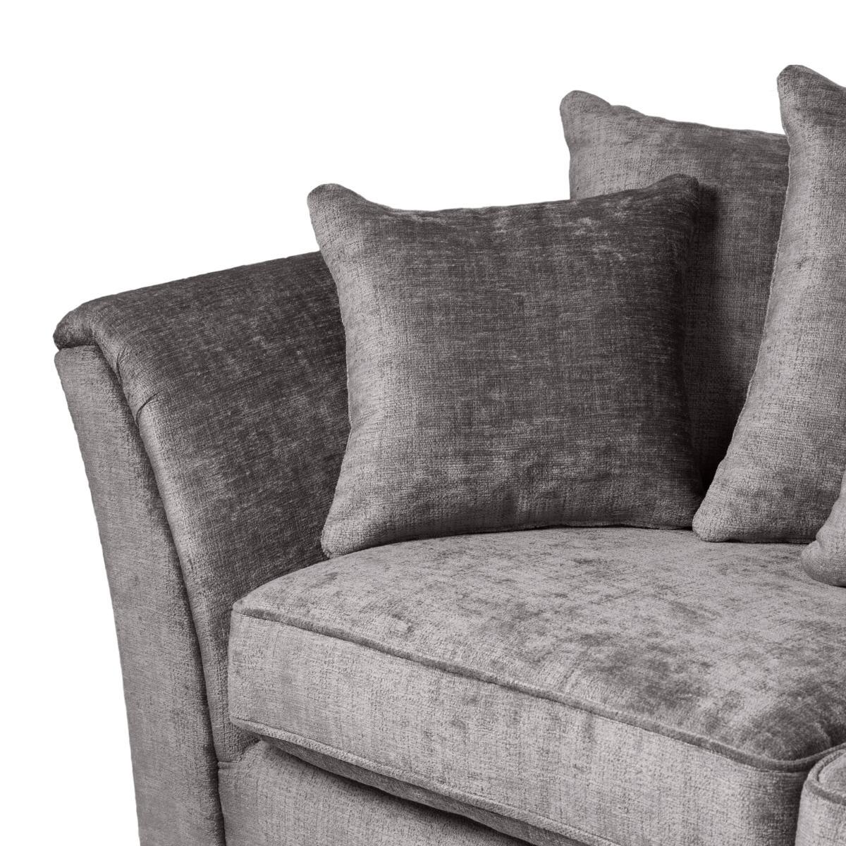 Giovanna Chenille 3 Seater Sofa Steeple Grey – image 6